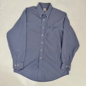 Brooks Brothers 346 Mens Dress Shirt 16 1/2 -4/5 Blue/white